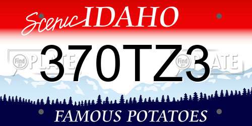 370TZ3 Idaho License Plate