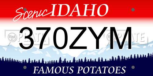 370ZYM Idaho License Plate