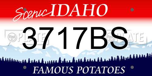3717BS Idaho License Plate