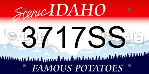 3717SS Idaho License Plate