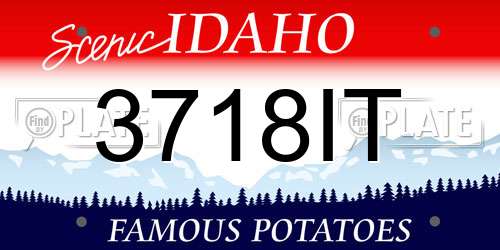 3718IT Idaho License Plate