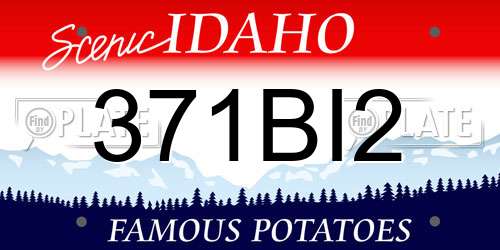 371BI2 Idaho License Plate