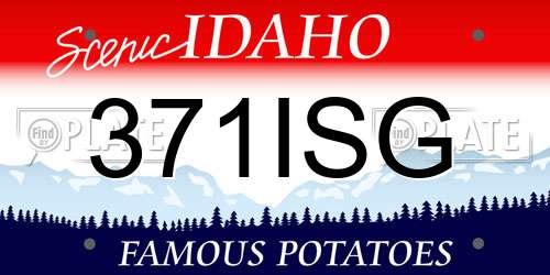 371ISG Idaho License Plate