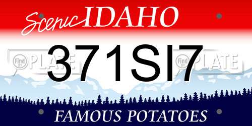 371SI7 Idaho License Plate