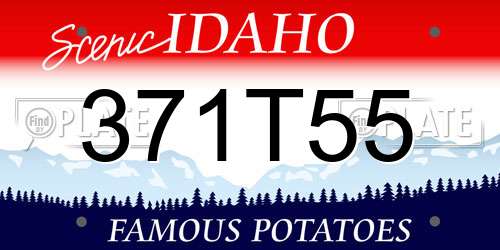 371T55 Idaho License Plate