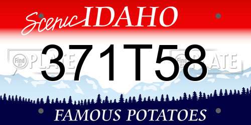 371T58 Idaho License Plate