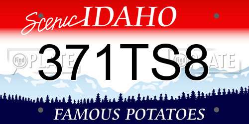371TS8 Idaho License Plate