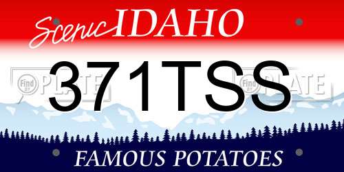 371TSS Idaho License Plate