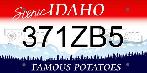 371ZB5 Idaho License Plate
