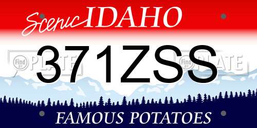 371ZSS Idaho License Plate