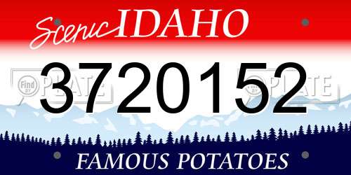 3720152 Idaho License Plate
