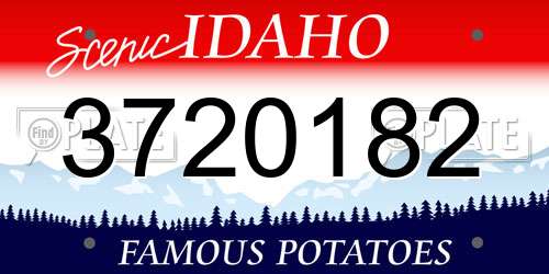 3720182 Idaho License Plate