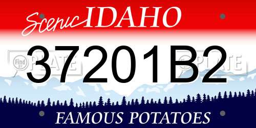 37201B2 Idaho License Plate