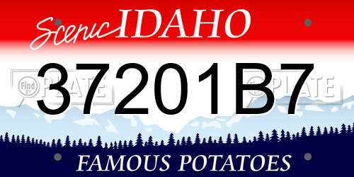 37201B7 Idaho License Plate