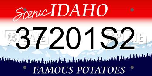 37201S2 Idaho License Plate