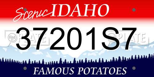 37201S7 Idaho License Plate