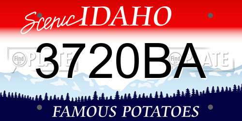 3720BA Idaho License Plate