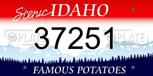 37251 Idaho License Plate