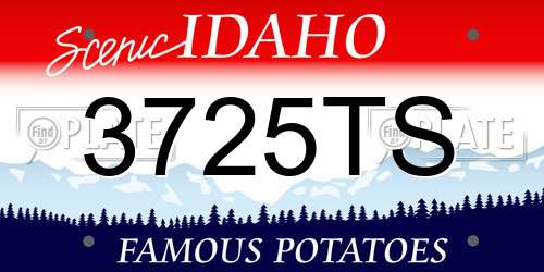 3725TS Idaho License Plate
