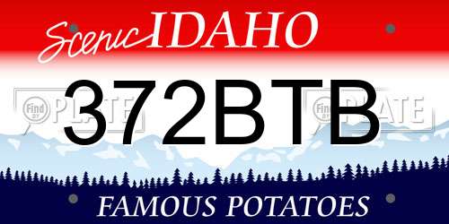 372BTB Idaho License Plate