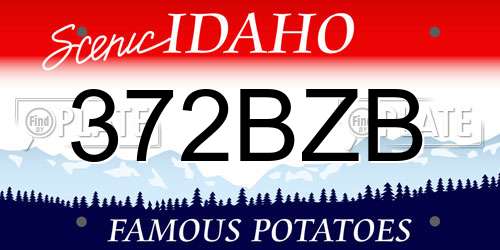 372BZB Idaho License Plate