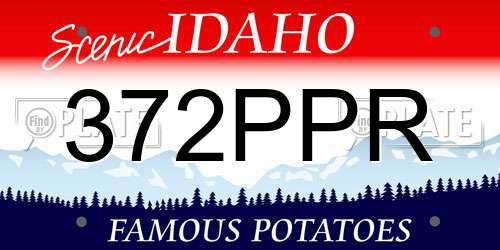 372PPR Idaho License Plate