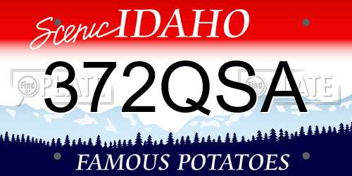 372QSA Idaho License Plate