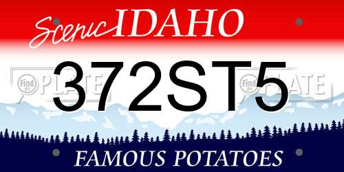 372ST5 Idaho License Plate