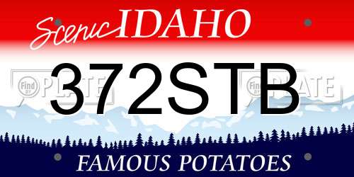 372STB Idaho License Plate