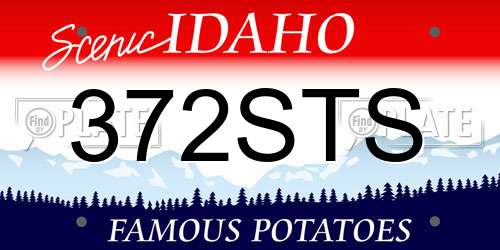 372STS Idaho License Plate