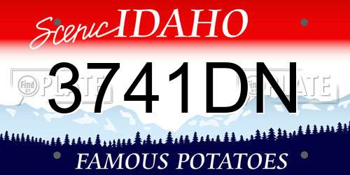 3741DN Idaho License Plate