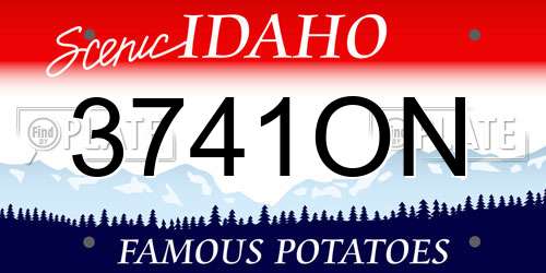 3741ON Idaho License Plate