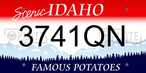 3741QN Idaho License Plate