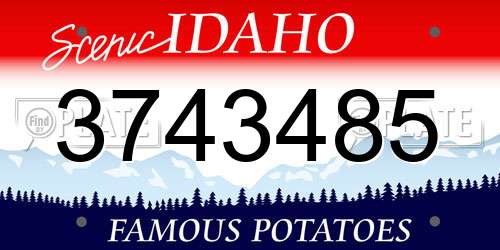 3743485 Idaho License Plate