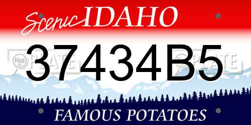 37434B5 Idaho License Plate