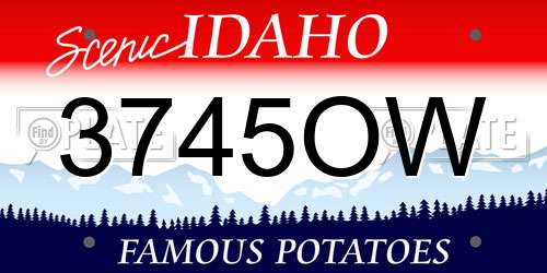 3745OW Idaho License Plate