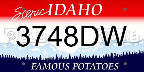 3748DW Idaho License Plate