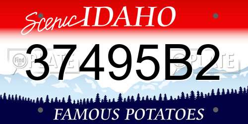 37495B2 Idaho License Plate