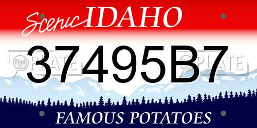 37495B7 Idaho License Plate
