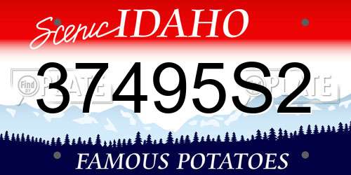 37495S2 Idaho License Plate