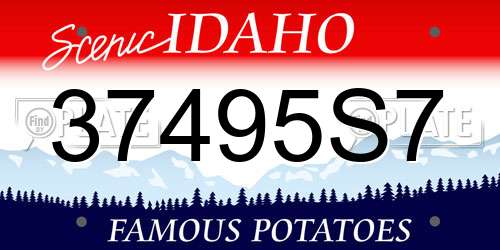 37495S7 Idaho License Plate
