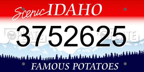 3752625 Idaho License Plate