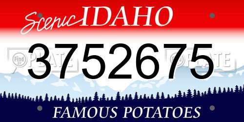 3752675 Idaho License Plate