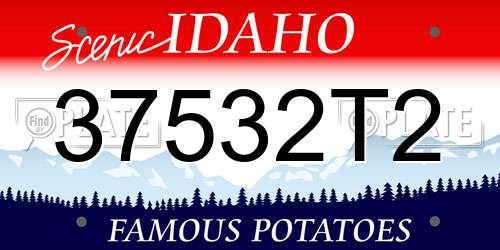37532T2 Idaho License Plate