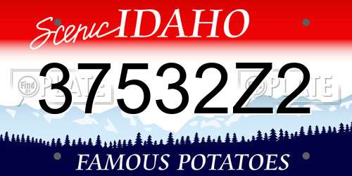 37532Z2 Idaho License Plate