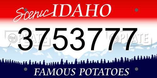 3753777 Idaho License Plate