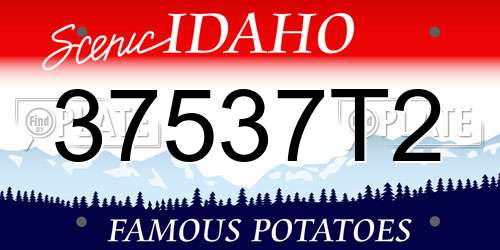 37537T2 Idaho License Plate