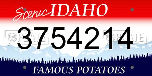 3754214 Idaho License Plate