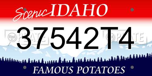 37542T4 Idaho License Plate