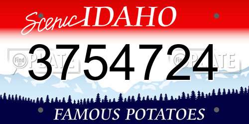 3754724 Idaho License Plate